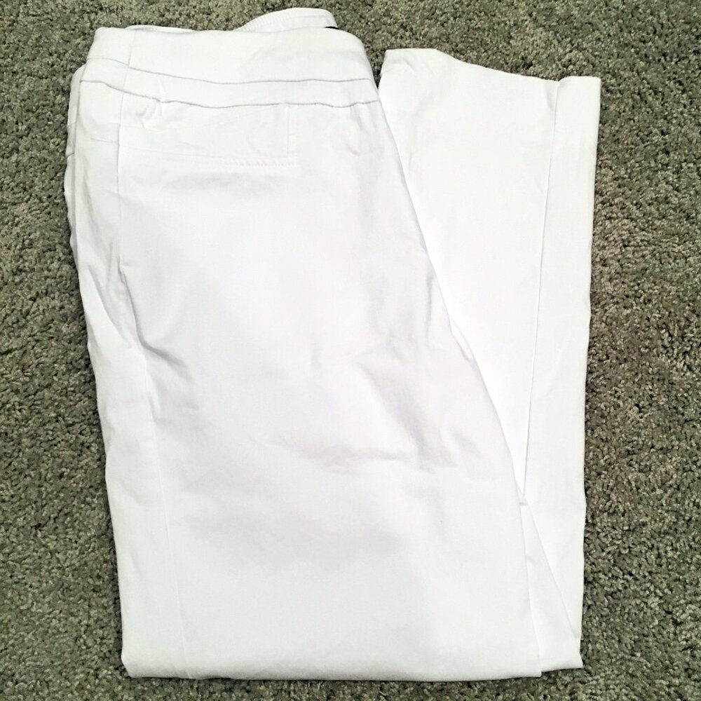 Zac & Rachel White Pull-on Crop Pant